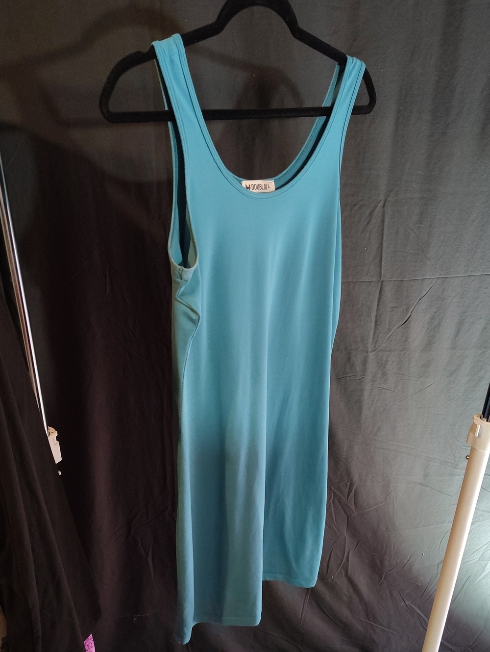 Sleeveless Teal Women’s Tank Slip Dress